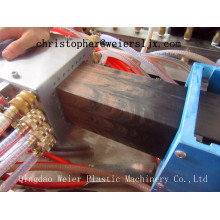 Conical Twin Screw Extruder PE Wood Plastic Profile Extrusion Line